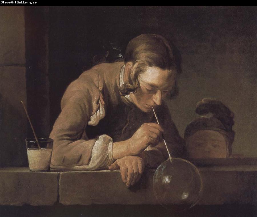 Jean Baptiste Simeon Chardin Blowing bubbles juvenile